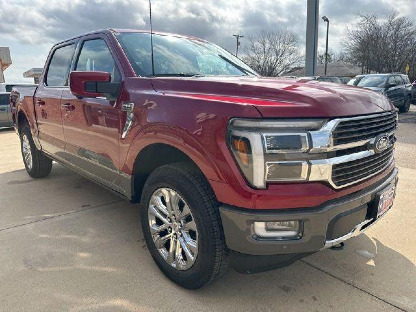 2026 Ruby Red Metallic Tinted Clearcoat /Kr Bucket Seats Ford F-150 King Ranch (1FTFW6L85TF) with an 3.5L V6 EcoBoost engine, Automatic transmission, located at 1105 E Mulberry, Kaufman, TX, 75142, (972) 962-2151, 32.589550, -96.300926 - 4WD.<br>Ruby Red Metallic Tinted Clearcoat 2026 Ford F-150 4D SuperCrew King Ranch 4WD 10-Speed Automatic 3.5L V6 EcoBoost 18/23 City/Highway MPG Price includes: $500 - Retail Customer Cash. Exp. 04/30/2026 - Photo#4