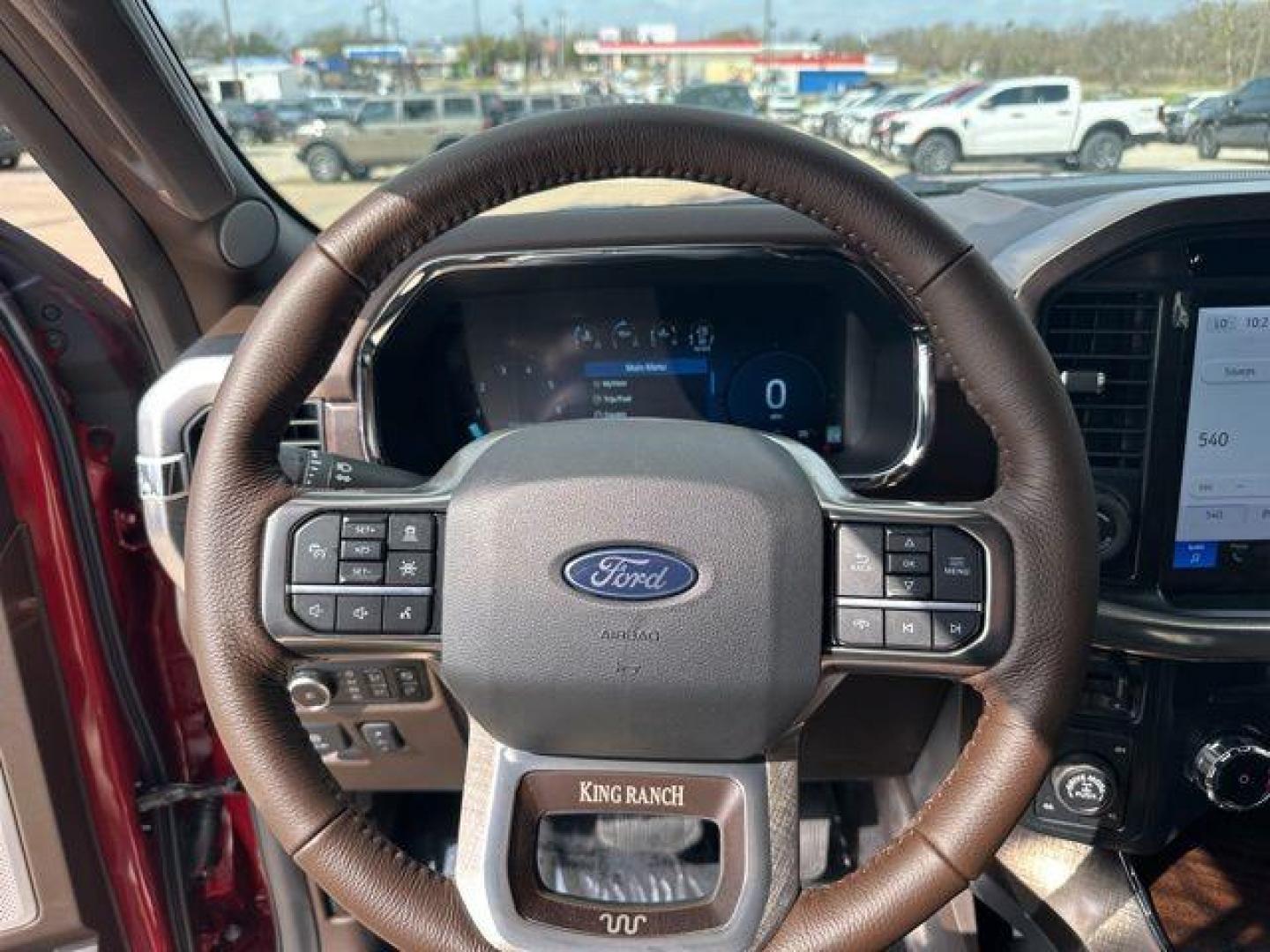 2026 Ruby Red Metallic Tinted Clearcoat /Kr Bucket Seats Ford F-150 King Ranch (1FTFW6L85TF) with an 3.5L V6 EcoBoost engine, Automatic transmission, located at 1105 E Mulberry, Kaufman, TX, 75142, (972) 962-2151, 32.589550, -96.300926 - 4WD.<br>Ruby Red Metallic Tinted Clearcoat 2026 Ford F-150 4D SuperCrew King Ranch 4WD 10-Speed Automatic 3.5L V6 EcoBoost 18/23 City/Highway MPG Price includes: $500 - Retail Customer Cash. Exp. 04/30/2026 - Photo#7