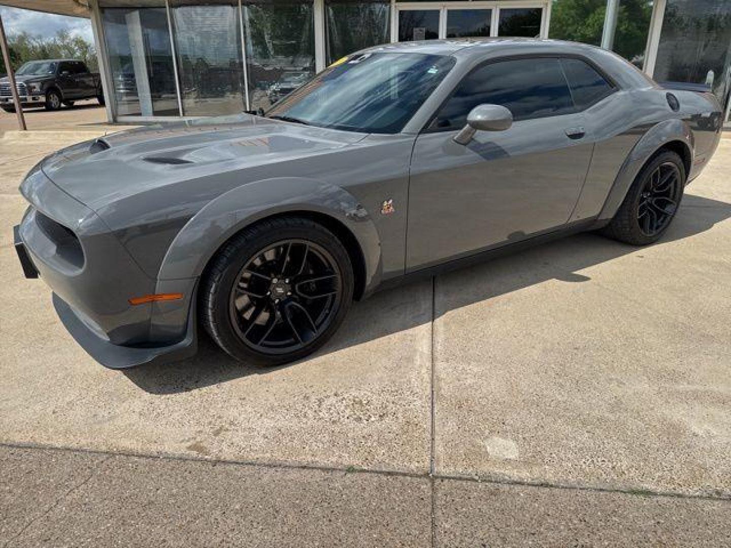 2023 Destroyer Gray Clearcoat /Black Dodge Challenger R/T Scat Pack Widebody (2C3CDZFJ4PH) with an SRT HEMI 6.4L V8 MDS engine, Automatic transmission, located at 1105 E Mulberry, Kaufman, TX, 75142, (972) 962-2151, 32.589550, -96.300926 - Destroyer Gray Clearcoat 2023 Dodge Challenger 2D Coupe R/T Scat Pack Widebody RWD 8-Speed Automatic SRT HEMI 6.4L V8 MDS Priced below KBB Fair Purchase Price!<br><br><br>Recent Arrival!<br><br><br>Please call Paul Murrey Ford Inc. In Kaufman Texas A Family Dealership Since 1952 Serving the Dallas F - Photo#0