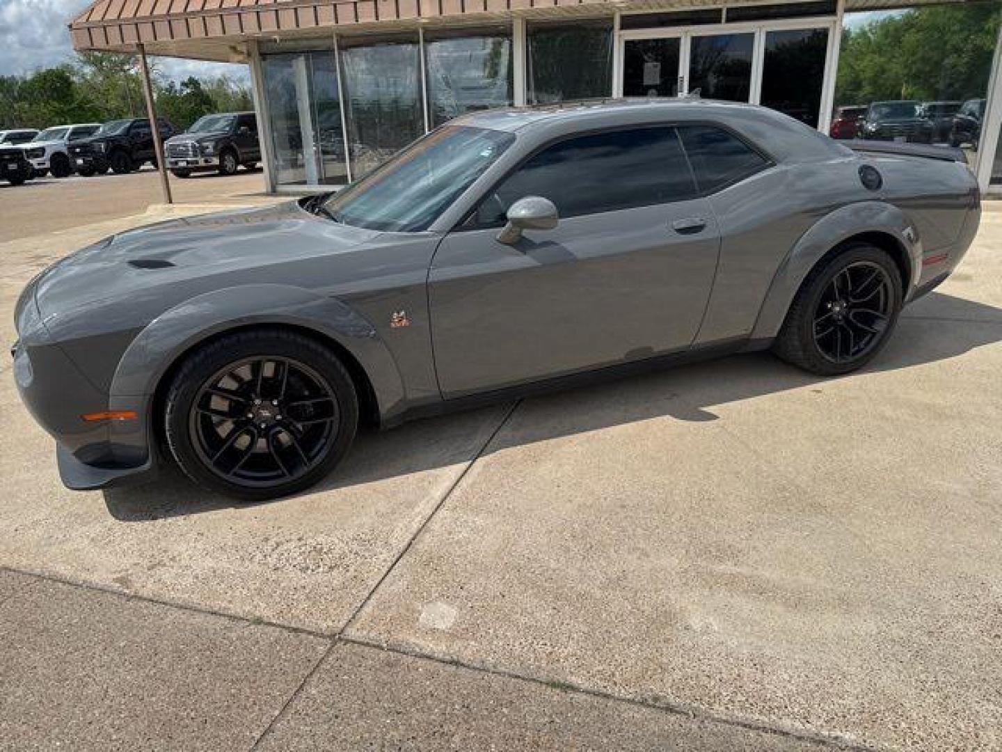 2023 Destroyer Gray Clearcoat /Black Dodge Challenger R/T Scat Pack Widebody (2C3CDZFJ4PH) with an SRT HEMI 6.4L V8 MDS engine, Automatic transmission, located at 1105 E Mulberry, Kaufman, TX, 75142, (972) 962-2151, 32.589550, -96.300926 - Destroyer Gray Clearcoat 2023 Dodge Challenger 2D Coupe R/T Scat Pack Widebody RWD 8-Speed Automatic SRT HEMI 6.4L V8 MDS Priced below KBB Fair Purchase Price!<br><br><br>Recent Arrival!<br><br><br>Please call Paul Murrey Ford Inc. In Kaufman Texas A Family Dealership Since 1952 Serving the Dallas F - Photo#1