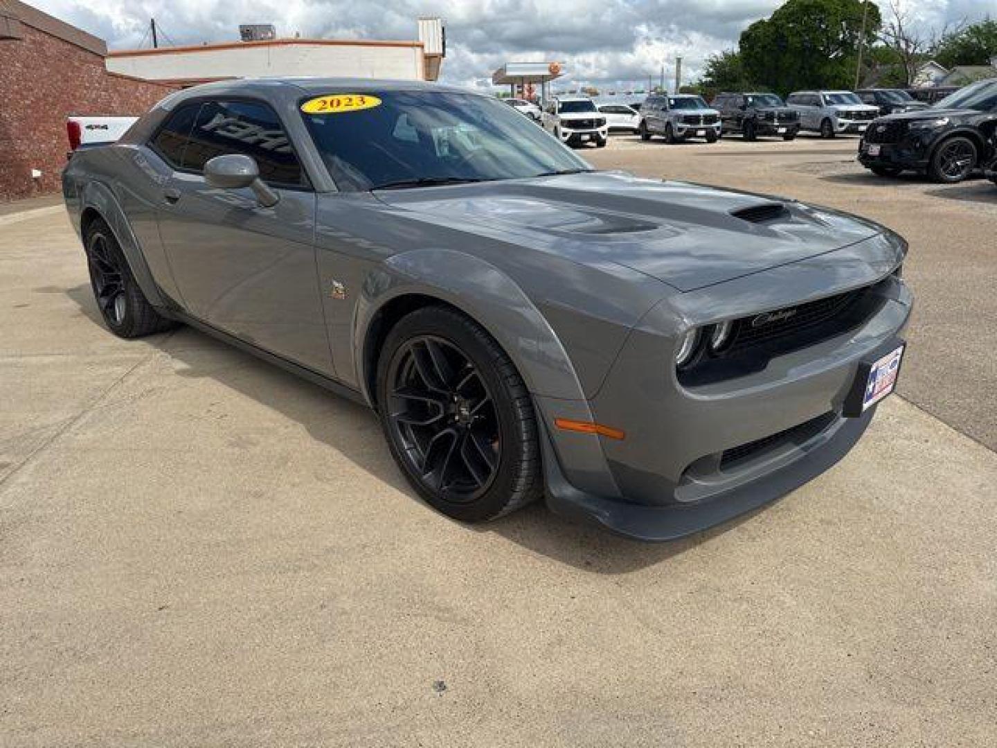 2023 Destroyer Gray Clearcoat /Black Dodge Challenger R/T Scat Pack Widebody (2C3CDZFJ4PH) with an SRT HEMI 6.4L V8 MDS engine, Automatic transmission, located at 1105 E Mulberry, Kaufman, TX, 75142, (972) 962-2151, 32.589550, -96.300926 - Destroyer Gray Clearcoat 2023 Dodge Challenger 2D Coupe R/T Scat Pack Widebody RWD 8-Speed Automatic SRT HEMI 6.4L V8 MDS Priced below KBB Fair Purchase Price!<br><br><br>Recent Arrival!<br><br><br>Please call Paul Murrey Ford Inc. In Kaufman Texas A Family Dealership Since 1952 Serving the Dallas F - Photo#34