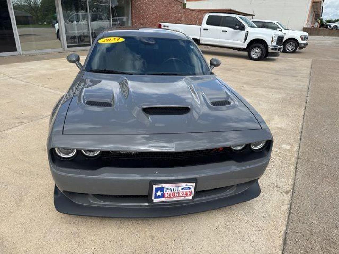 2023 Destroyer Gray Clearcoat /Black Dodge Challenger R/T Scat Pack Widebody (2C3CDZFJ4PH) with an SRT HEMI 6.4L V8 MDS engine, Automatic transmission, located at 1105 E Mulberry, Kaufman, TX, 75142, (972) 962-2151, 32.589550, -96.300926 - Destroyer Gray Clearcoat 2023 Dodge Challenger 2D Coupe R/T Scat Pack Widebody RWD 8-Speed Automatic SRT HEMI 6.4L V8 MDS Priced below KBB Fair Purchase Price!<br><br><br>Recent Arrival!<br><br><br>Please call Paul Murrey Ford Inc. In Kaufman Texas A Family Dealership Since 1952 Serving the Dallas F - Photo#37