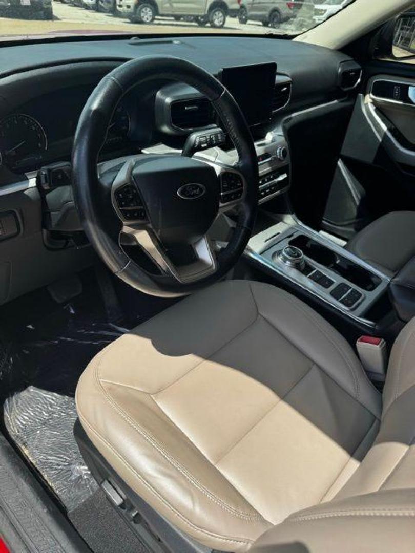2022 Red Metallic /Sandstone Ford Explorer XLT (1FMSK7DH9NG) with an 2.3L EcoBoost I-4 engine, Automatic transmission, located at 1105 E Mulberry, Kaufman, TX, 75142, (972) 962-2151, 32.589550, -96.300926 - Red Metallic 2022 Ford Explorer 4D Sport Utility XLT RWD 10-Speed Automatic 2.3L EcoBoost I-4<br><br><br>Odometer is 5501 miles below market average! 21/28 City/Highway MPG<br><br><br>Please call Paul Murrey Ford Inc. In Kaufman Texas A Family Dealership Since 1952 Serving the Dallas Fort Worth and - Photo#10