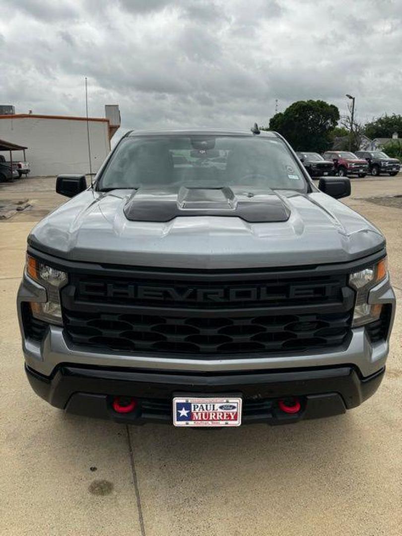 2024 Sterling Gray Metallic /Jet Black Chevrolet Silverado 1500 Custom Trail Boss (3GCPDCEK6RG) with an 2.7L I4 Turbocharged DOHC 16V LEV3-SULEV30 310hp engine, Automatic transmission, located at 1105 E Mulberry, Kaufman, TX, 75142, (972) 962-2151, 32.589550, -96.300926 - Sterling Gray Metallic 2024 Chevrolet Silverado 1500 4D Crew Cab Custom Trail Boss 4WD 8-Speed Automatic 2.7L I4 Turbocharged DOHC 16V LEV3-SULEV30 310hp Tow Hitch, Pass Through Rear Split Bench Seat, 8-Speed Automatic, 4WD, Jet Black Cloth.<br><br><br>Please call Paul Murrey Ford Inc. In Kaufman Te - Photo#6