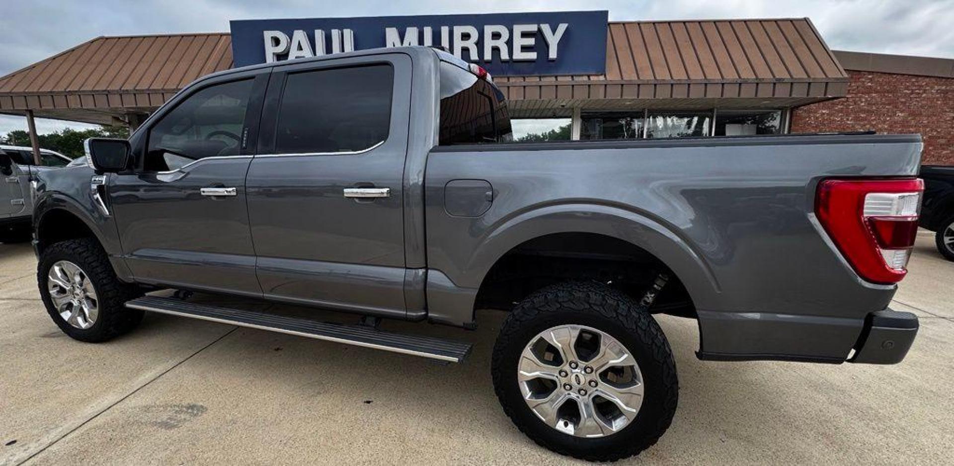 2021 Gray Metallic /Black Ford F-150 Platinum (1FTFW1E83MF) with an 3.5L V6 EcoBoost engine, Automatic transmission, located at 1105 E Mulberry, Kaufman, TX, 75142, (972) 962-2151, 32.589550, -96.300926 - Gray Metallic 2021 Ford F-150 4D SuperCrew Platinum 4WD 10-Speed Automatic 3.5L V6 EcoBoost 4WD.<br><br><br>Recent Arrival! Odometer is 5572 miles below market average!<br><br>Awards:<br> * NACTOY 2021 North American Truck of the Year<br>Please call Paul Murrey Ford Inc. In Kaufman Texas A Family D - Photo#6