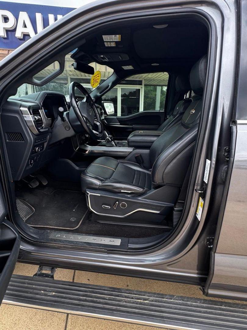 2021 Gray Metallic /Black Ford F-150 Platinum (1FTFW1E83MF) with an 3.5L V6 EcoBoost engine, Automatic transmission, located at 1105 E Mulberry, Kaufman, TX, 75142, (972) 962-2151, 32.589550, -96.300926 - Gray Metallic 2021 Ford F-150 4D SuperCrew Platinum 4WD 10-Speed Automatic 3.5L V6 EcoBoost 4WD.<br><br><br>Recent Arrival! Odometer is 5572 miles below market average!<br><br>Awards:<br> * NACTOY 2021 North American Truck of the Year<br>Please call Paul Murrey Ford Inc. In Kaufman Texas A Family D - Photo#15