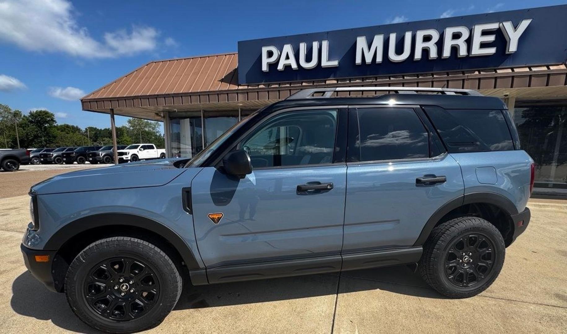 2026 Azure Gray Metallic /Dark Space Gray Ford Bronco Sport Badlands (3FMCR9DA8TR) with an EcoBoost 2.0L I4 GTDi DOHC Turbocharged VCT engine, Automatic transmission, located at 1105 E Mulberry, Kaufman, TX, 75142, (972) 962-2151, 32.589550, -96.300926- Photo#1