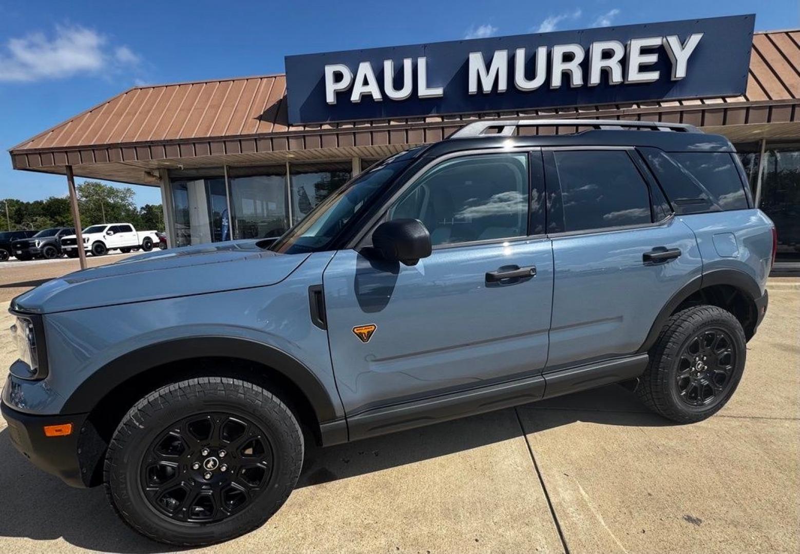 2026 Azure Gray Metallic /Dark Space Gray Ford Bronco Sport Badlands (3FMCR9DA8TR) with an EcoBoost 2.0L I4 GTDi DOHC Turbocharged VCT engine, Automatic transmission, located at 1105 E Mulberry, Kaufman, TX, 75142, (972) 962-2151, 32.589550, -96.300926- Photo#2