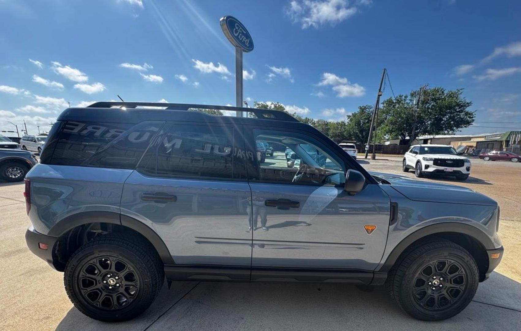 2026 Azure Gray Metallic /Dark Space Gray Ford Bronco Sport Badlands (3FMCR9DA8TR) with an EcoBoost 2.0L I4 GTDi DOHC Turbocharged VCT engine, Automatic transmission, located at 1105 E Mulberry, Kaufman, TX, 75142, (972) 962-2151, 32.589550, -96.300926- Photo#13
